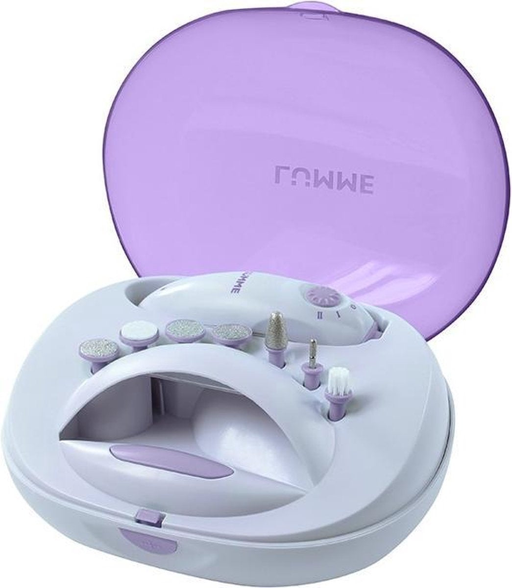 LUMME LU-2404 manicure set|7 delig|wit/paars