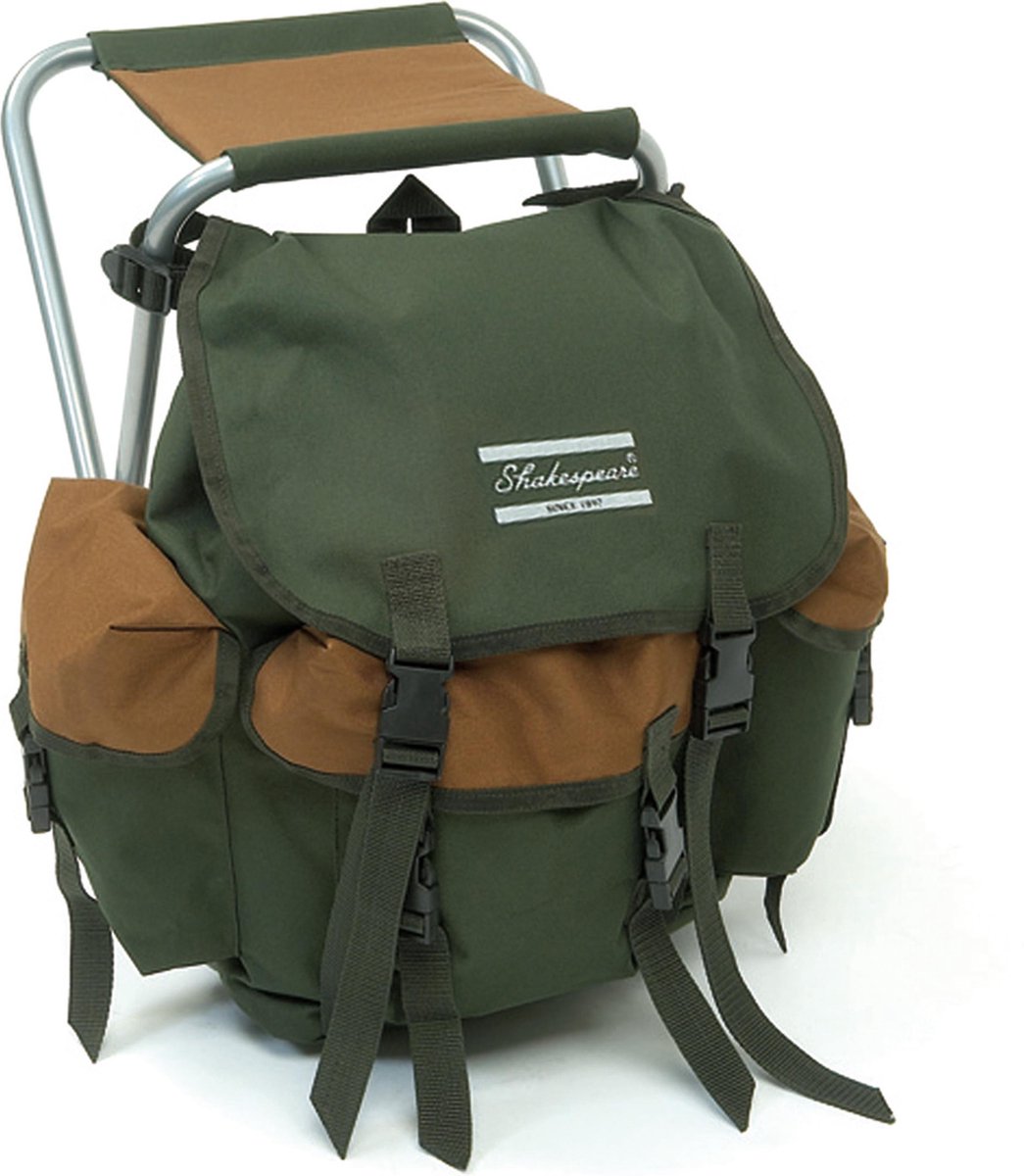 Shakespeare Stoel met Rugzak - Stoel - 54 x 32 cm - Groen