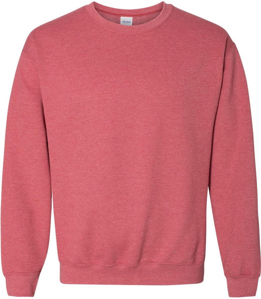 Gildan Zware Blend Unisex Adult Crewneck Sweatshirt voor volwassenen (Heide Sport Scarlet Rood)