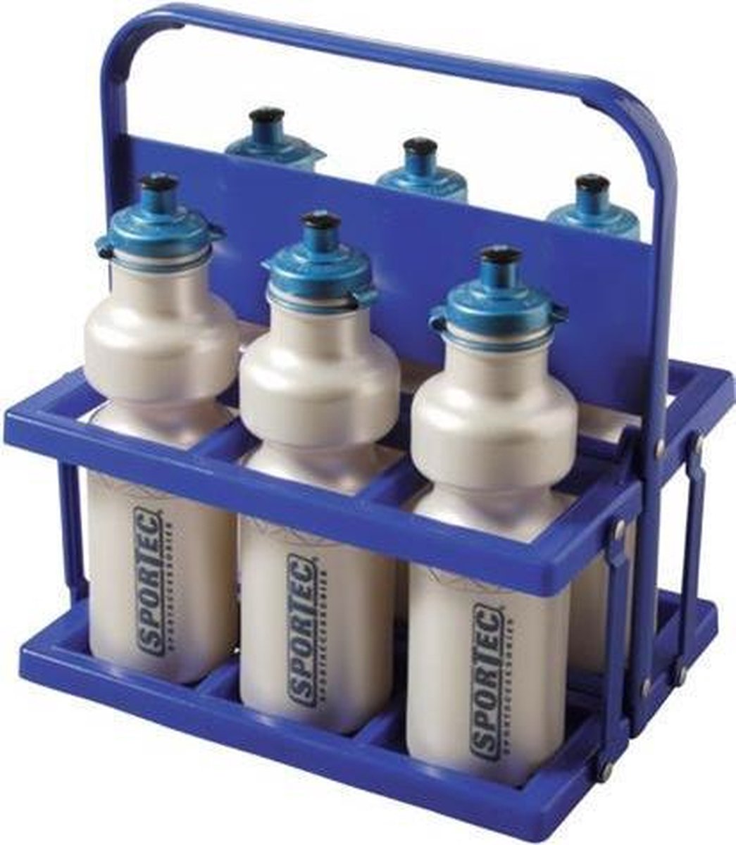 Sportec Opvouwbare Bidonkrat Voor 6 Bidons Blauw