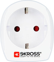 Skross 1.500201-E netstekker adapter Type C (Europlug) Wit
