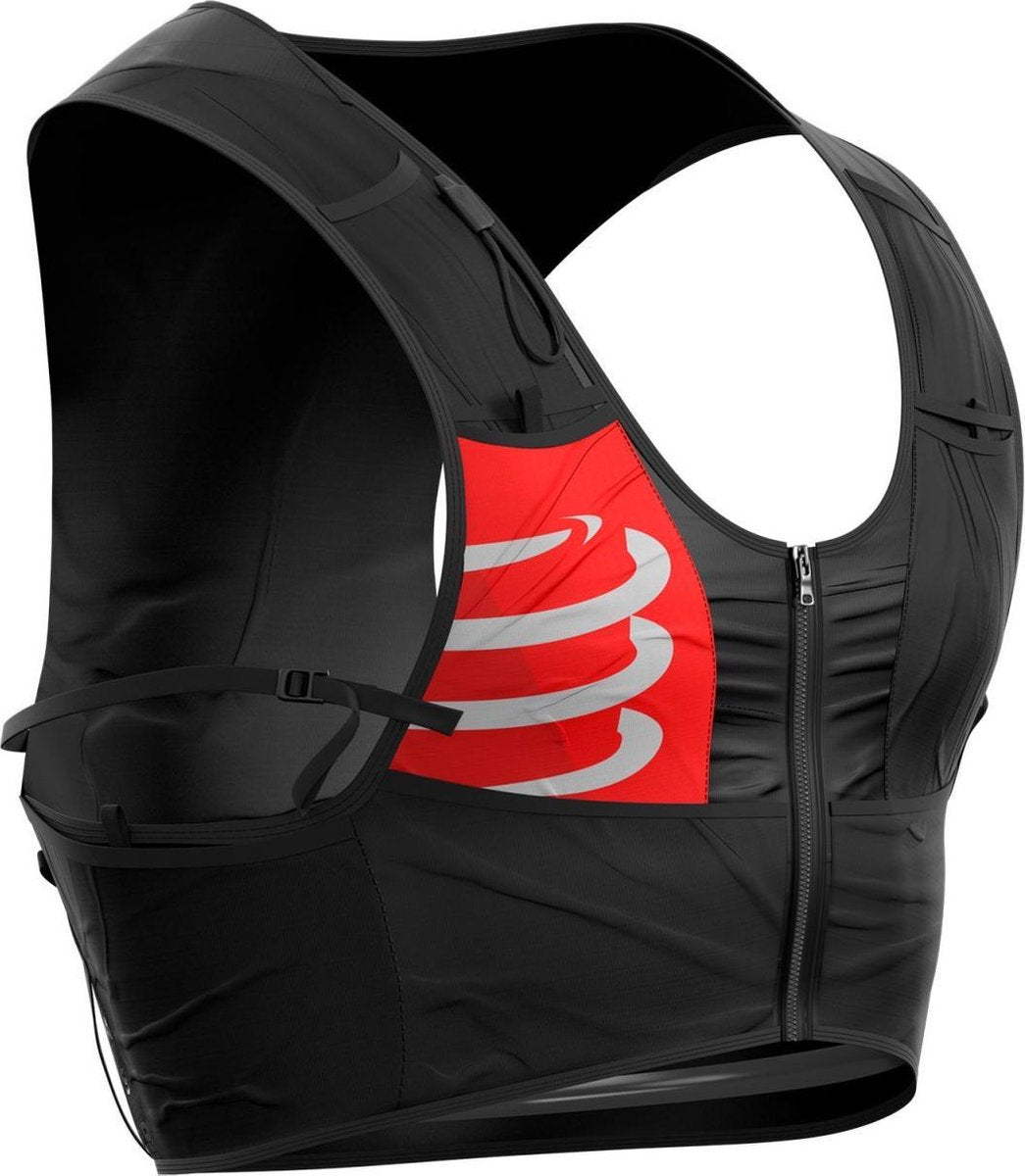 Compressport Ultrun S Pack Racevest Unisex Zwart (Inclusief 2 softflasks) | 2 Liter
