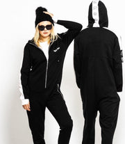 Aprèsskee | Comfortabel Huispak Zwart/Wit | Maat XS | Onesie | Jumpsuit | Loungepak | Thermopak | Après Skipak | Oneskee | Huispakken | Jumpsuits | Loungepakken