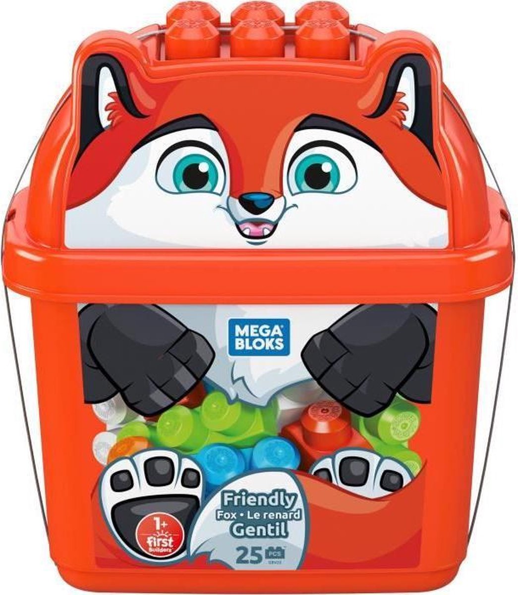 Fisher Price Mega Bloks -  Vriendelijke Vos Box met Bouwblokken
