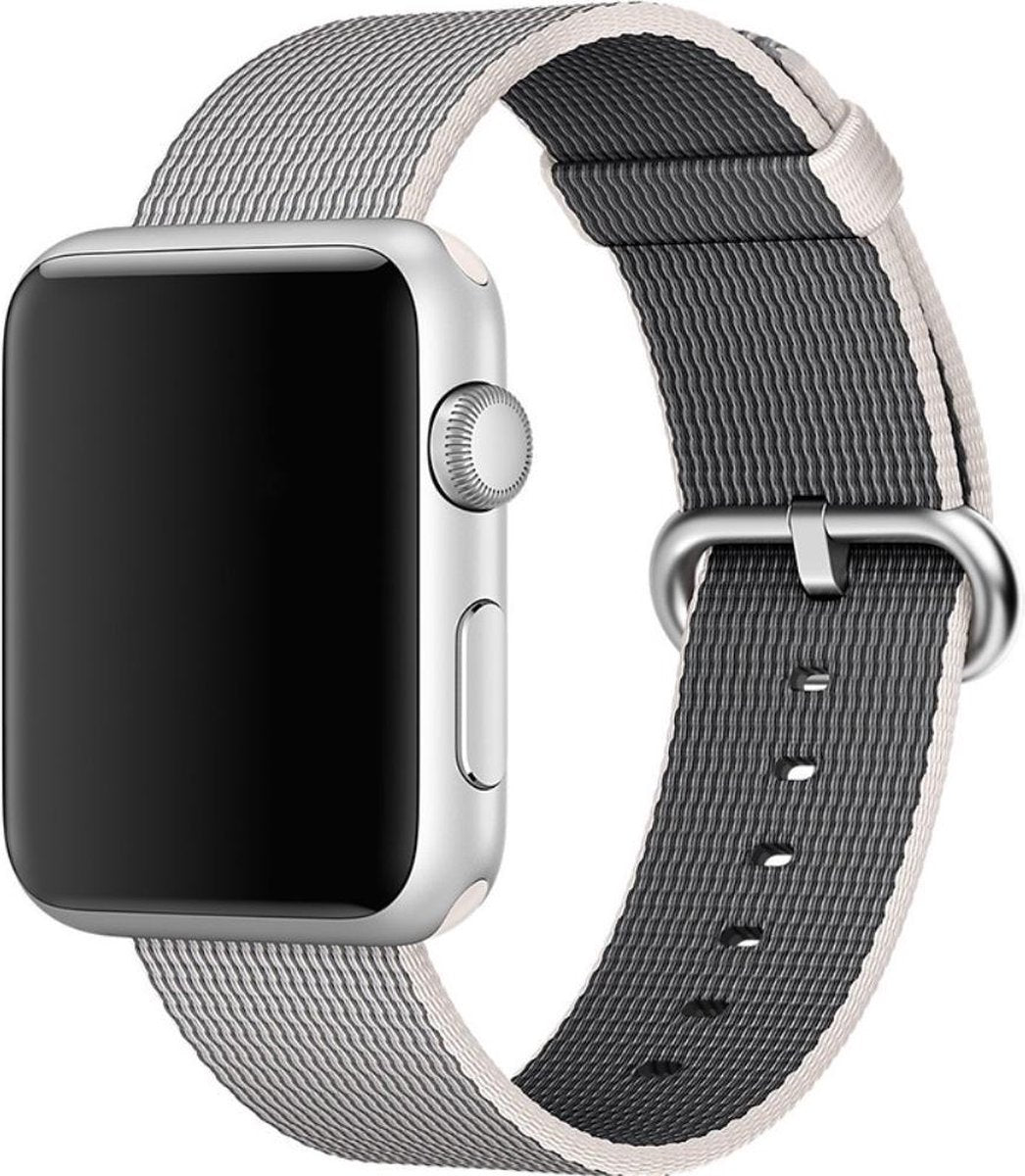 Nylon bandje voor Apple Watch 42/44mm Parel Wit