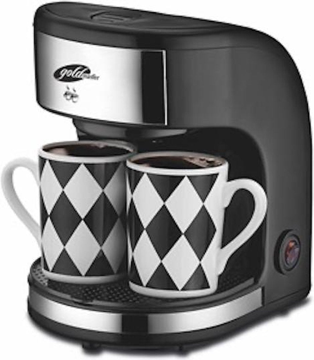 GoldMaster PC-3202 Filterkoffie Apparaat (incl. 2 geruite kopjes)