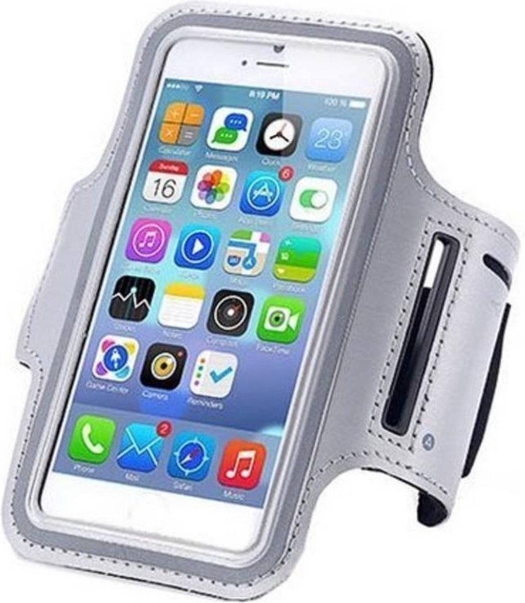 sports armband case Zilver Silver voor Apple iPhone 6 Plus