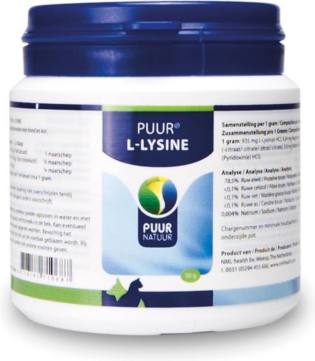Puur l-lysine compleet voor hond en kat - 1 st à 50 gr