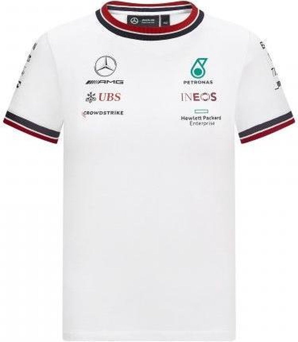 Mercedes GP Team Mens Driver T-shirt White-6 XL