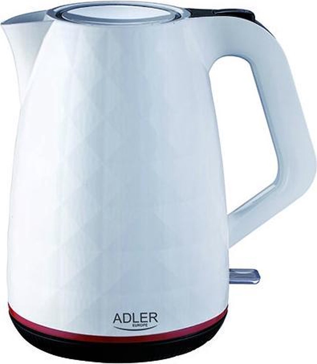 Witte waterkoker - Design - 2200 watt - 1.7 liter - wit diamant