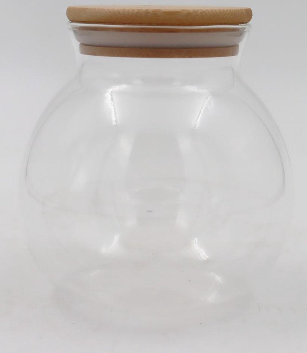 YILTEX – Voorraadpotten / Kruidenpotjes / Voorraadpotten Glas Met Deksel / Kruidenpotjes Met Deksel / Snoeppot / Weckpot / Kruidenpotjes– Glas Met Bamboe Deksel - 2st