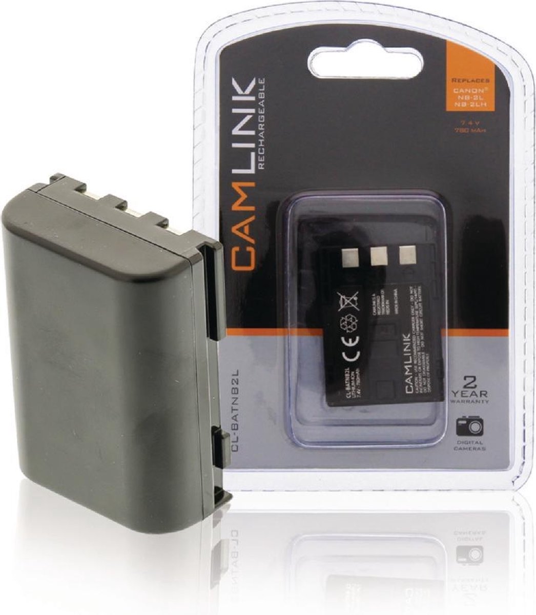 Camlink CL-BATNB2L Oplaadbare Lithium-ion Camera Accu 7.4 V 780 Mah