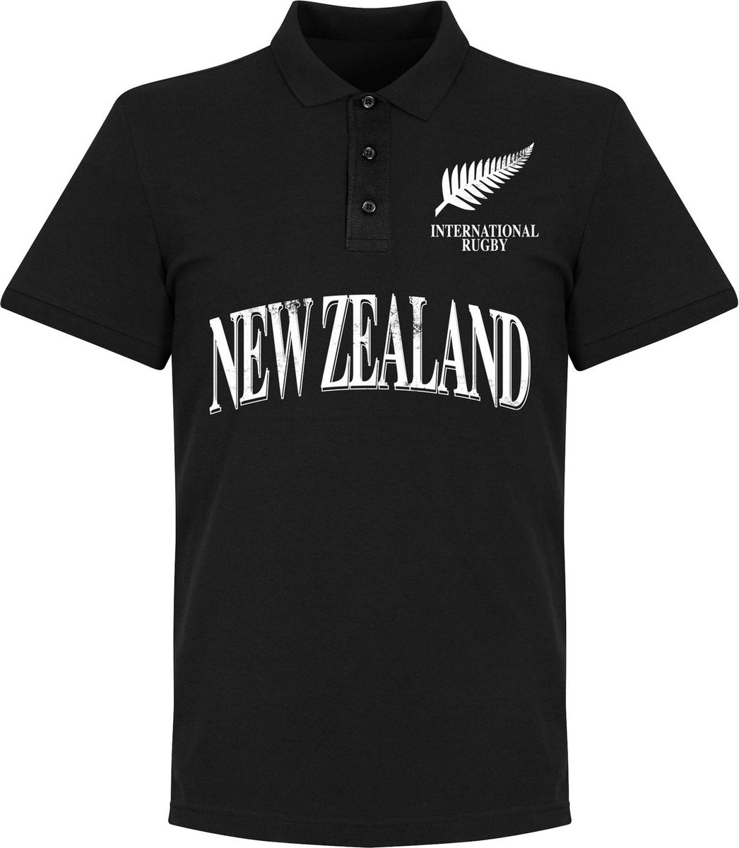 Nieuw Zeeland All Blacks Rugby Polo - Zwart - L