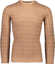 Gran Sasso  Trui Bruin Bruin Getailleerd - Maat XXL  - Heren - Herfst/Winter Collectie - Lana;Wool
