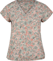 Blouse met bladprint