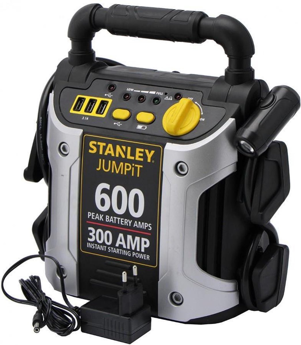 Stanley Jumpit 600 - Jumpstarter - 3 x USB - Opladen zonder ander Voertuig