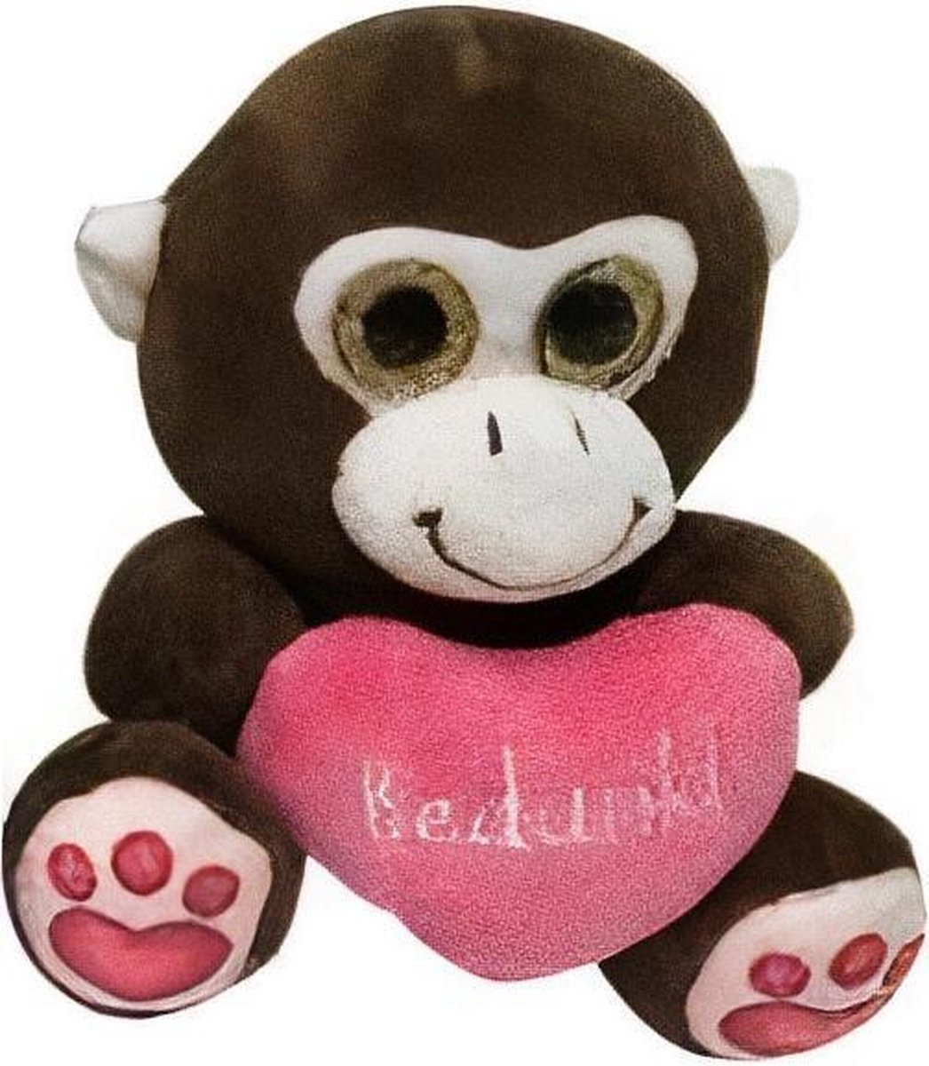 Verhaak Aap Bedankt 12 Cm Pluche Bruin