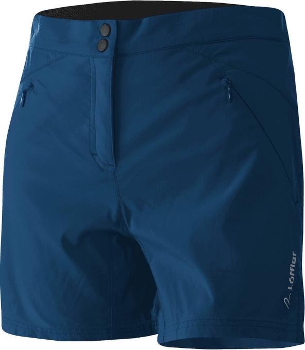 Löffler Fietsbroek Kort Aero Nylon Dames Donkerblauw Maat 36