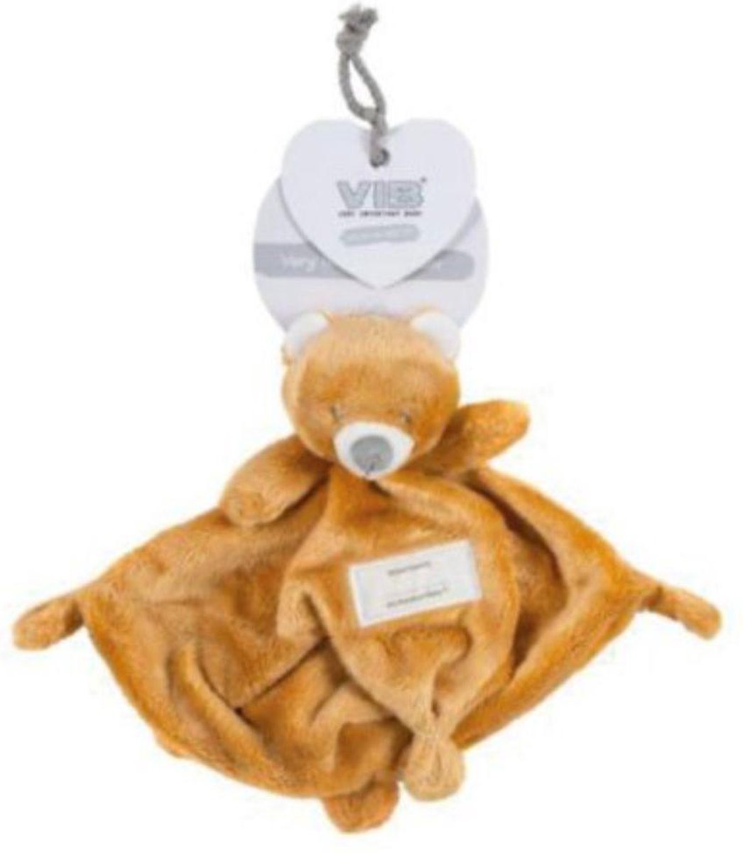 Baby knuffeldoek beer bruin van VIB