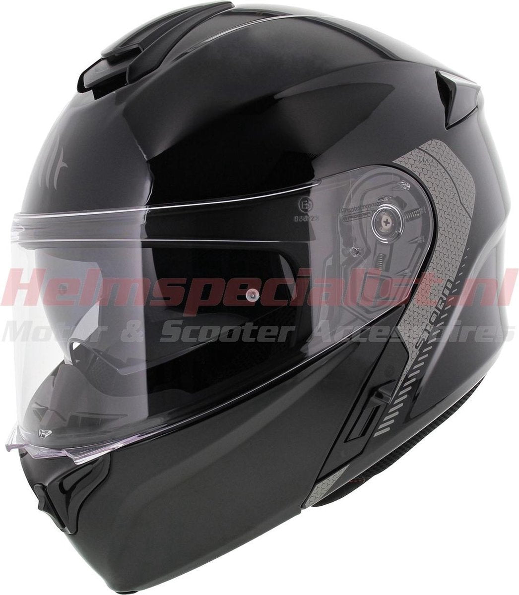 MT Storm SV systeemhelm glans zwart XL