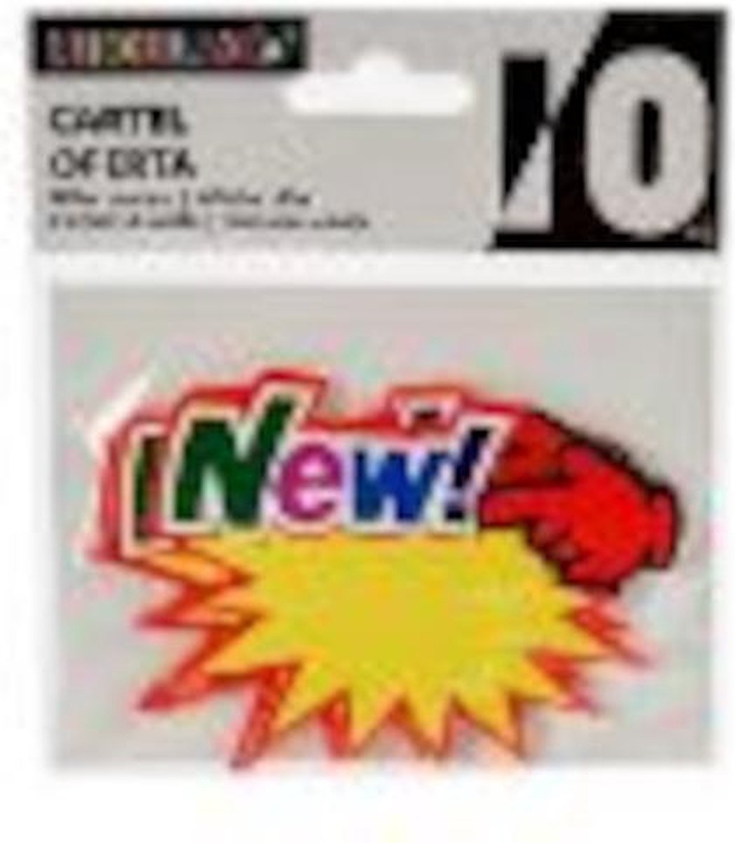 Pincello Promotiesticker New 9 Cm Geel 10 Stuks