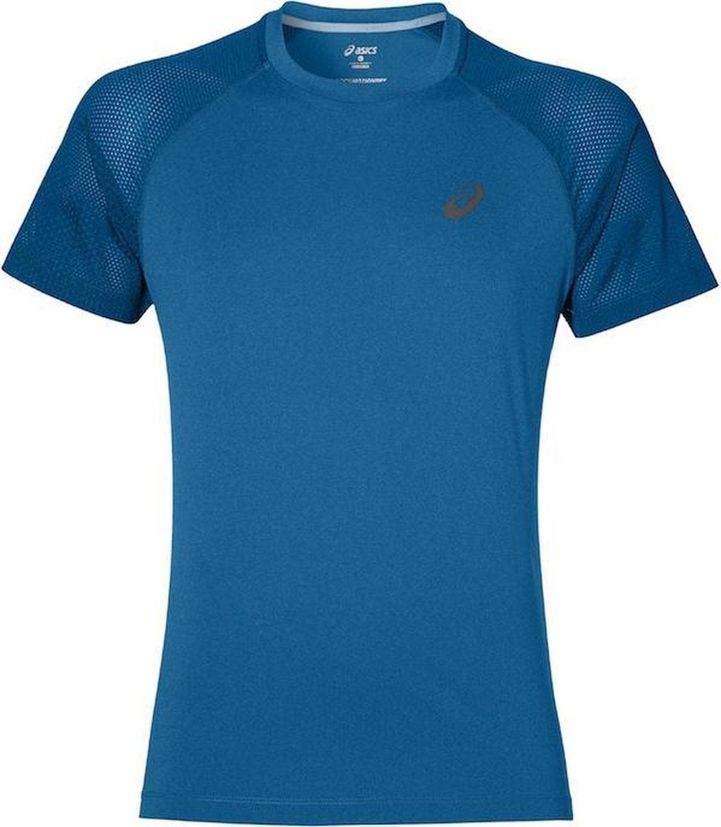 Asics - Lite-Show SS Top - Hardloopshirt - Heren - Thunder Blue Heather - maat S