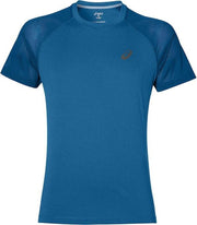 Asics - Lite-Show SS Top - Hardloopshirt - Heren - Thunder Blue Heather - maat S