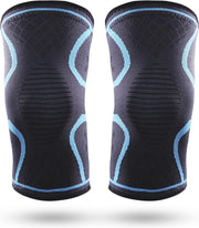 Effectieve Kniebrace - 2 Stuks - Kniebandage - Knee Sleeves - Unisex - Maat S - Blauw