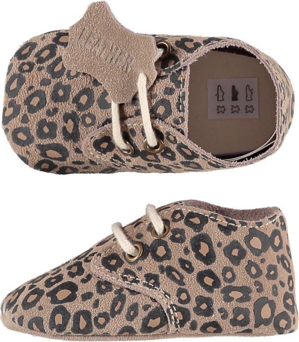 XQ Leren babyschoentjes Leopard