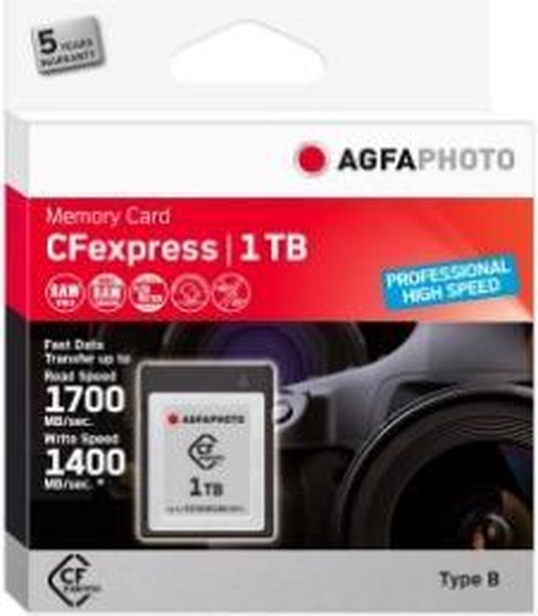 AgfaPhoto CFexpress Professional flashgeheugen 1000 GB NAND