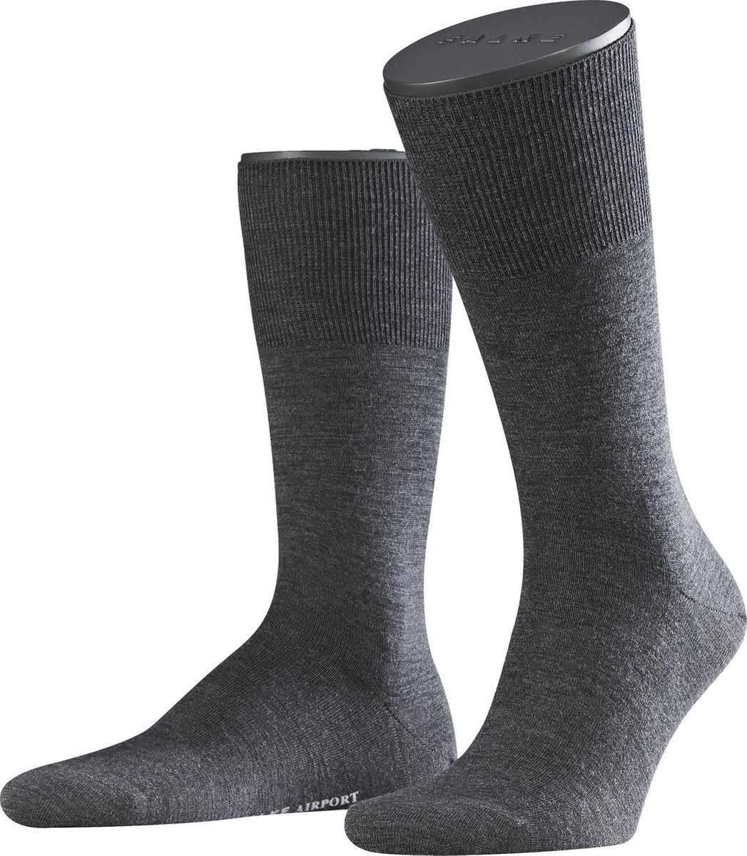 FALKE Airport 14435 Heren Sokken - Asphalt - Maat 41-42