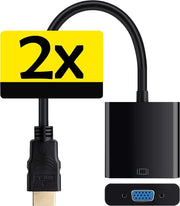 HDMI naar VGA Adapter Kabel Omvormer HDMI VGA Converter 1080p HD - 2x