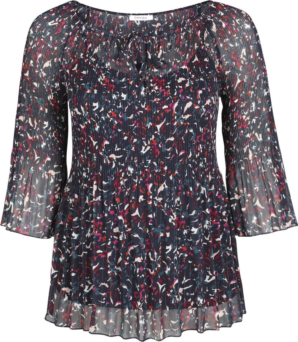 Blouse Diane met een geometrische print en lurex