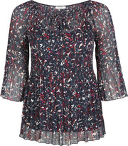 Blouse Diane met een geometrische print en lurex