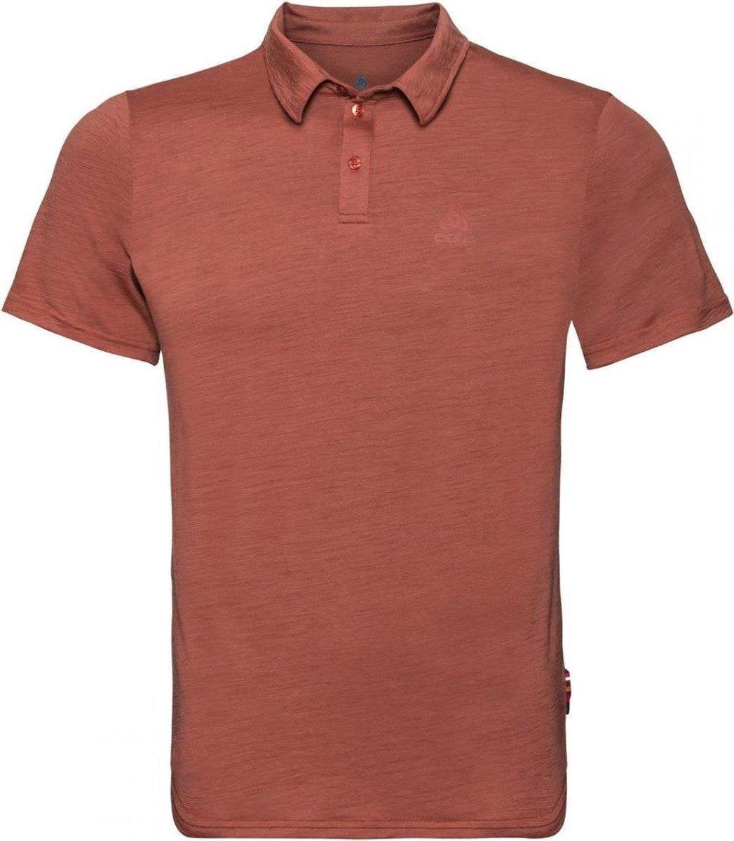 Odlo - Polo s/s Ceramiwool - Heren - Chili oil - S