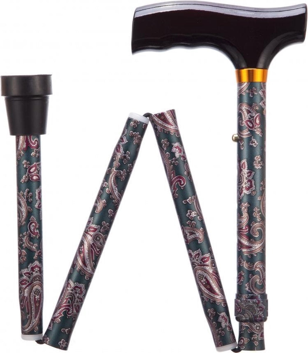 Opvouwbare wandelstok - paisley 84 - 94 cm