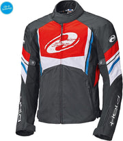 Held Baxley Top Black Red White Blue Textile Motorcycle Jacket  2XL
