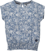 Levv blouse Nina licht blauw bloemenprint voor meisjes - maat 110