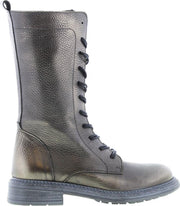 Tango | Cate 19-d old gold leather biker boot/zipper - black sole | Maat: 40