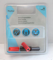 Profile Banaanstekker pluggen  - rood/zwart