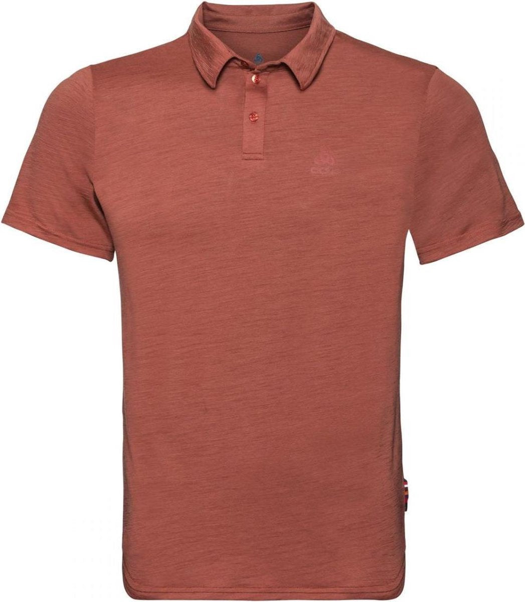 Odlo - Polo s/s Ceramiwool - Heren - Chili oil - L