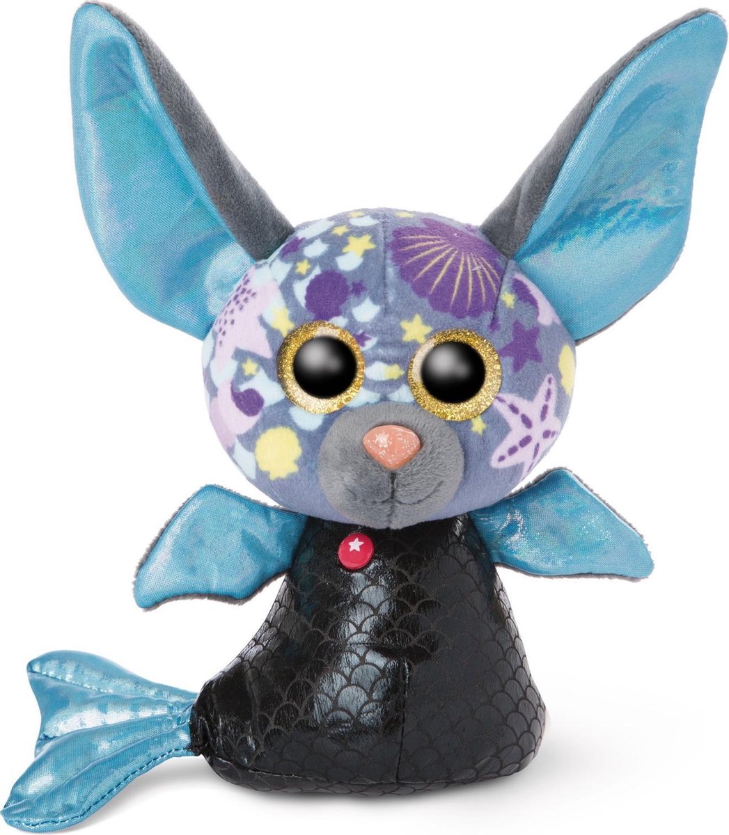 Nici Knuffel Glubschis Junior 15 Cm Pluche Blauw/zwart