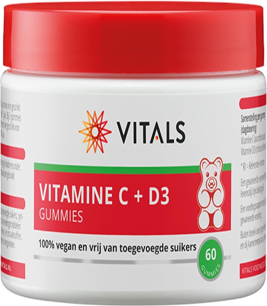 Vitals Vitamine C + D3 - 60 stuks