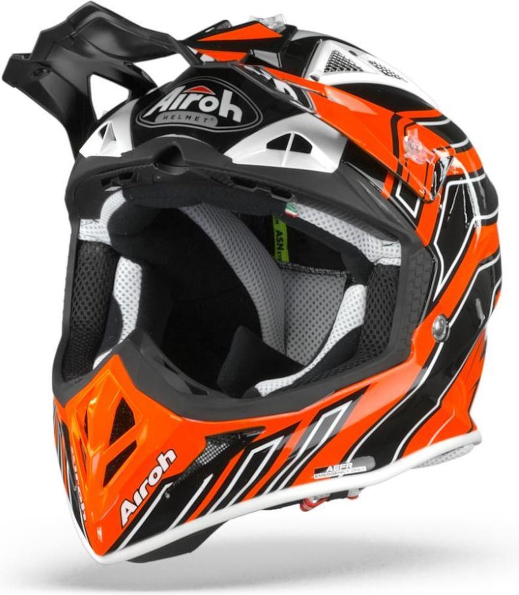 Airoh Aviator Ace Art Orange Gloss Motocross Crosshelm - Motorhelm - Maat M