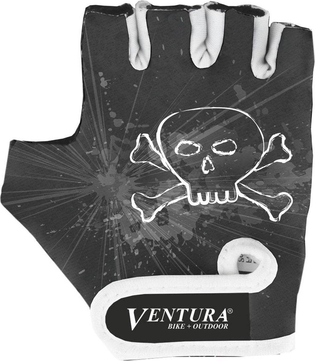 Ventura Fietshandschoenen Junior Polyester Wit/zwart Maat S