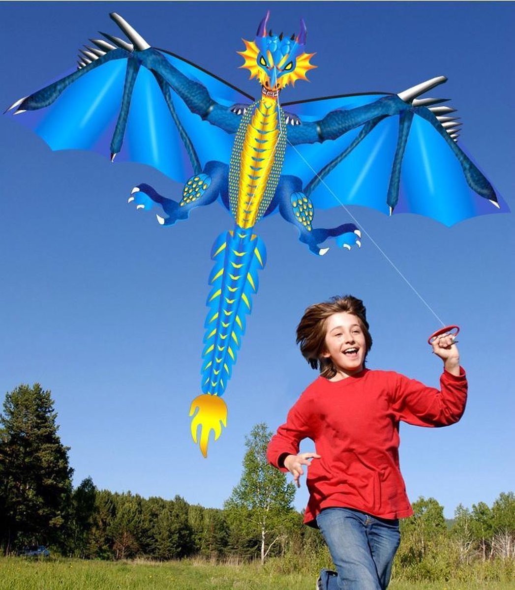 Pro-Care Vlieger vorm Phoenix Dragon maat 1.3 meter breed en 1.6 meter hoog. Enjoy the Sky!