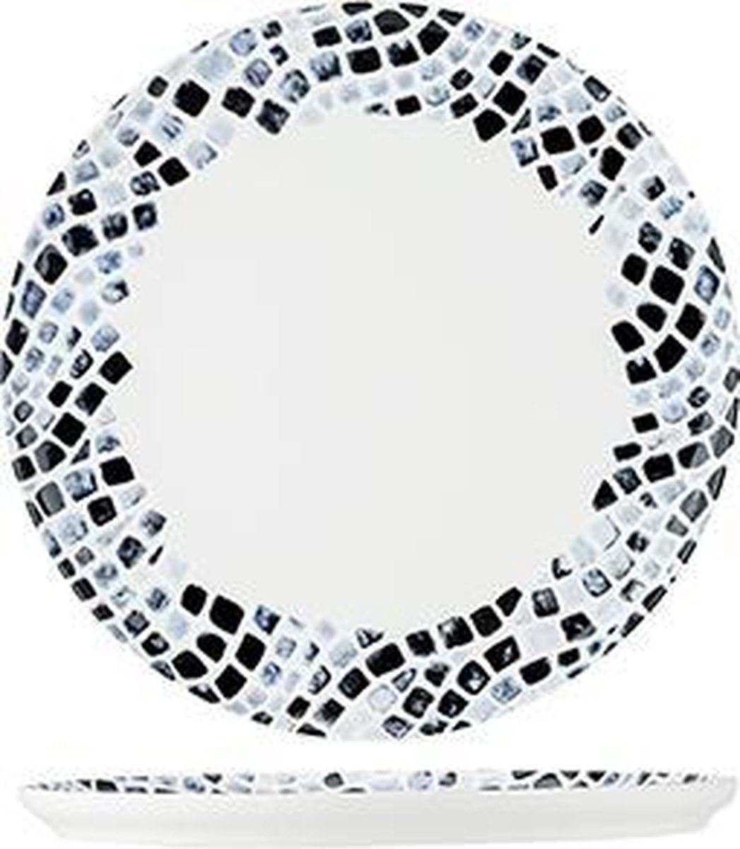 Mosaic Blue Plat Bord D26