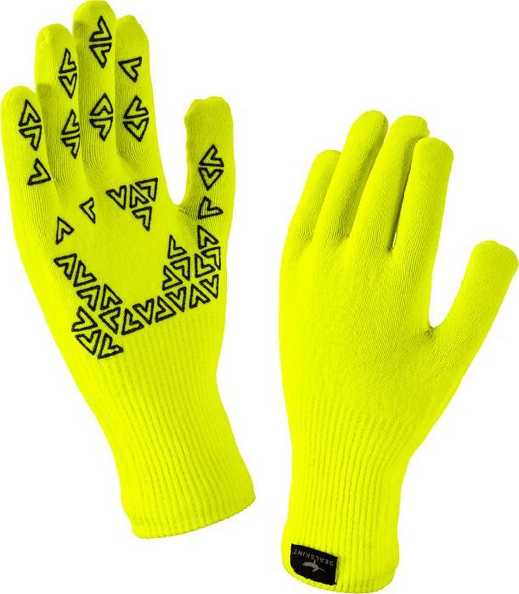 Sealskinz Ultra Grip-Hi Vis Fietshandschoenen - Maat XL - Yellow/Black