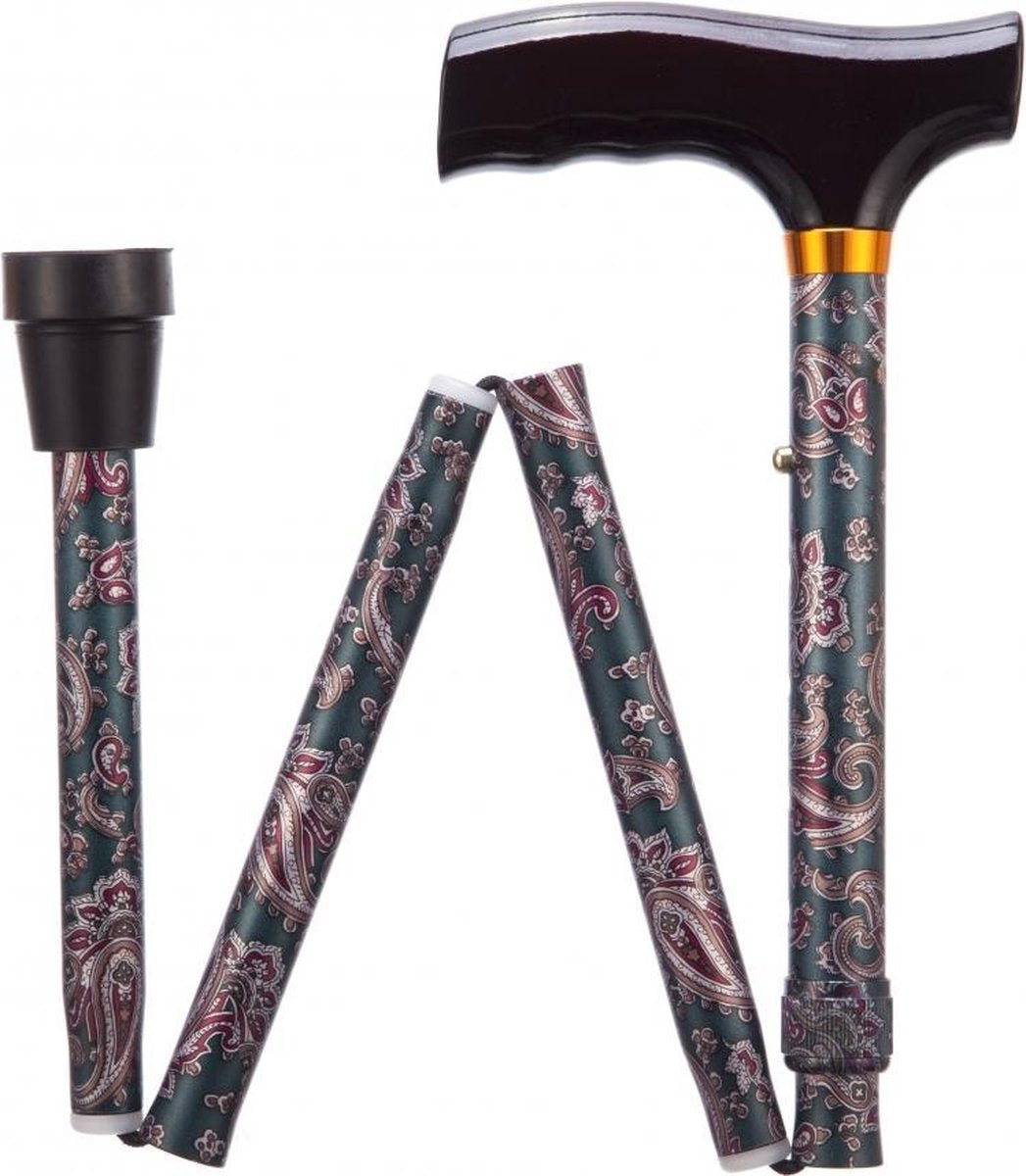 Opvouwbare wandelstok - paisley 74 - 84 cm