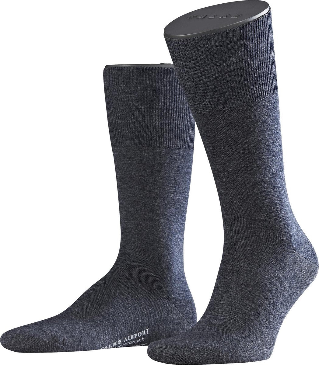 FALKE Airport Heren Sokken - Indigo - Maat 39-40